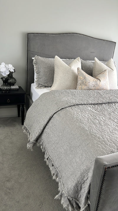 Nuvola gold and duck egg cushion - Luscious Homewares