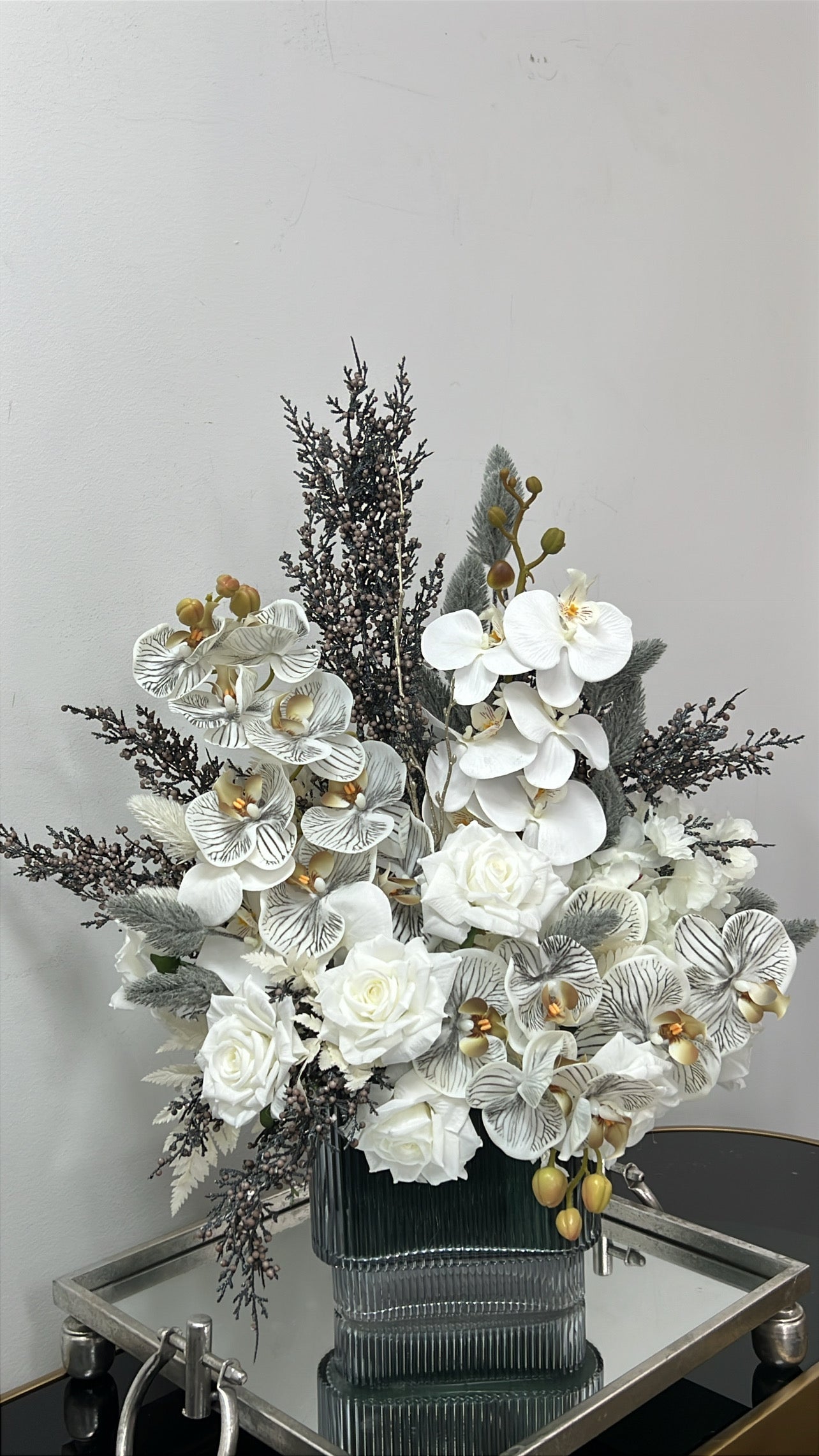 Pearly floral arrangement - Luscious Homewares