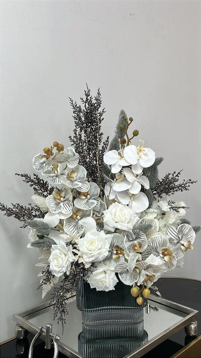 Pearly floral arrangement - Luscious Homewares