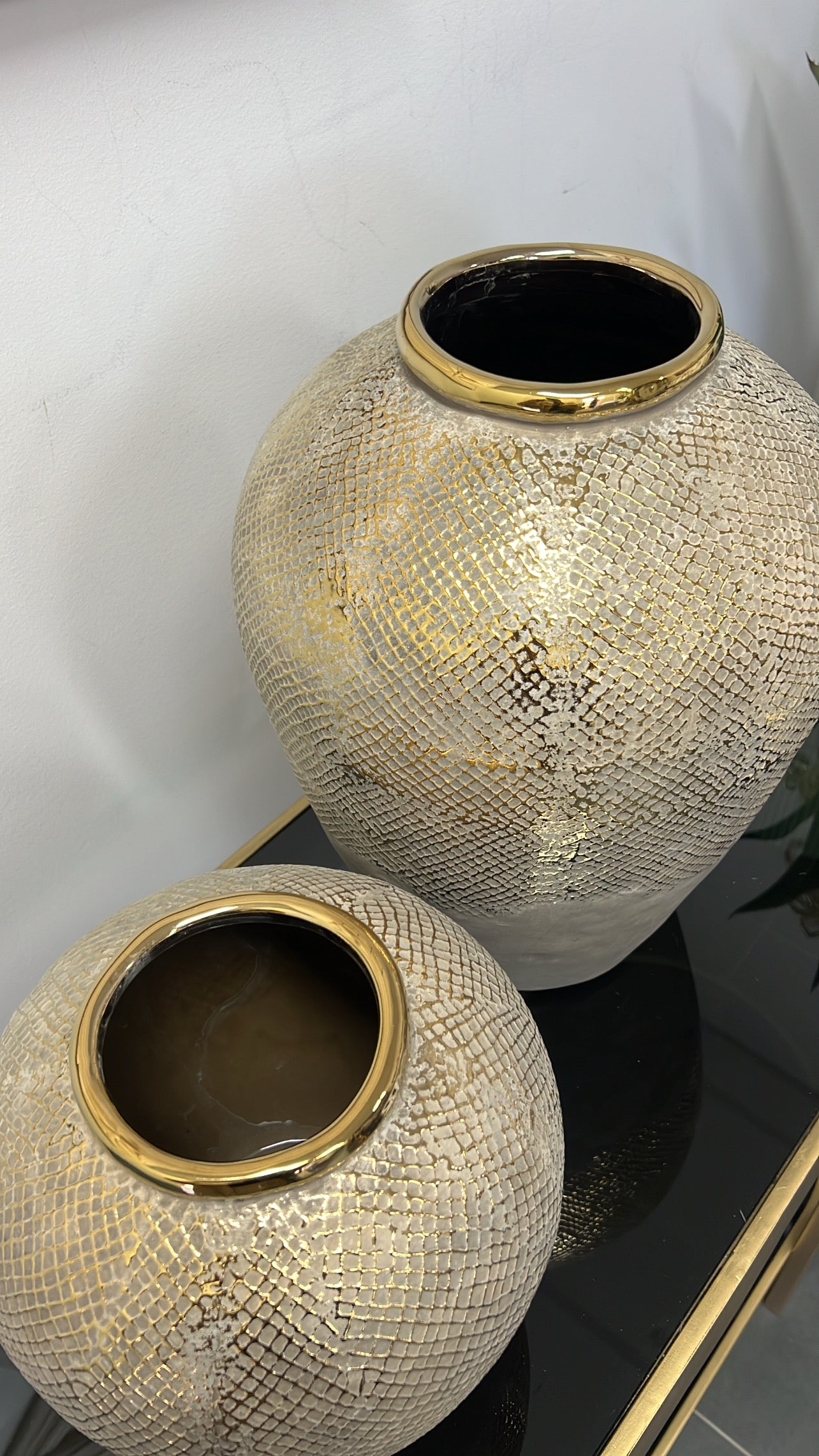 Luxe Mesh gold vase - Luscious Homewares