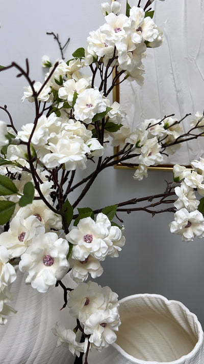 Cream floral Cherry blossom 110 cm stem - Luscious Homewares