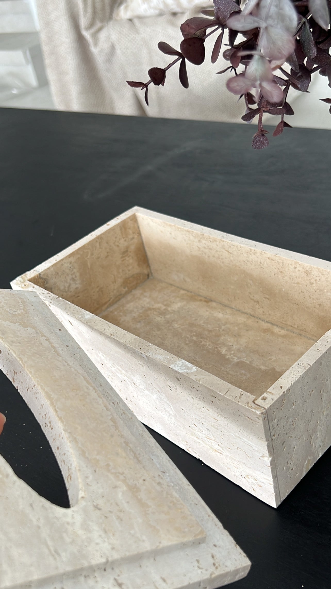 Travertine stone tissue box - Luscious Homewares