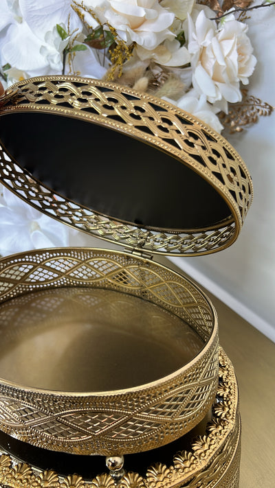 Vintage brass Oval decorative box - Luscious Homewares