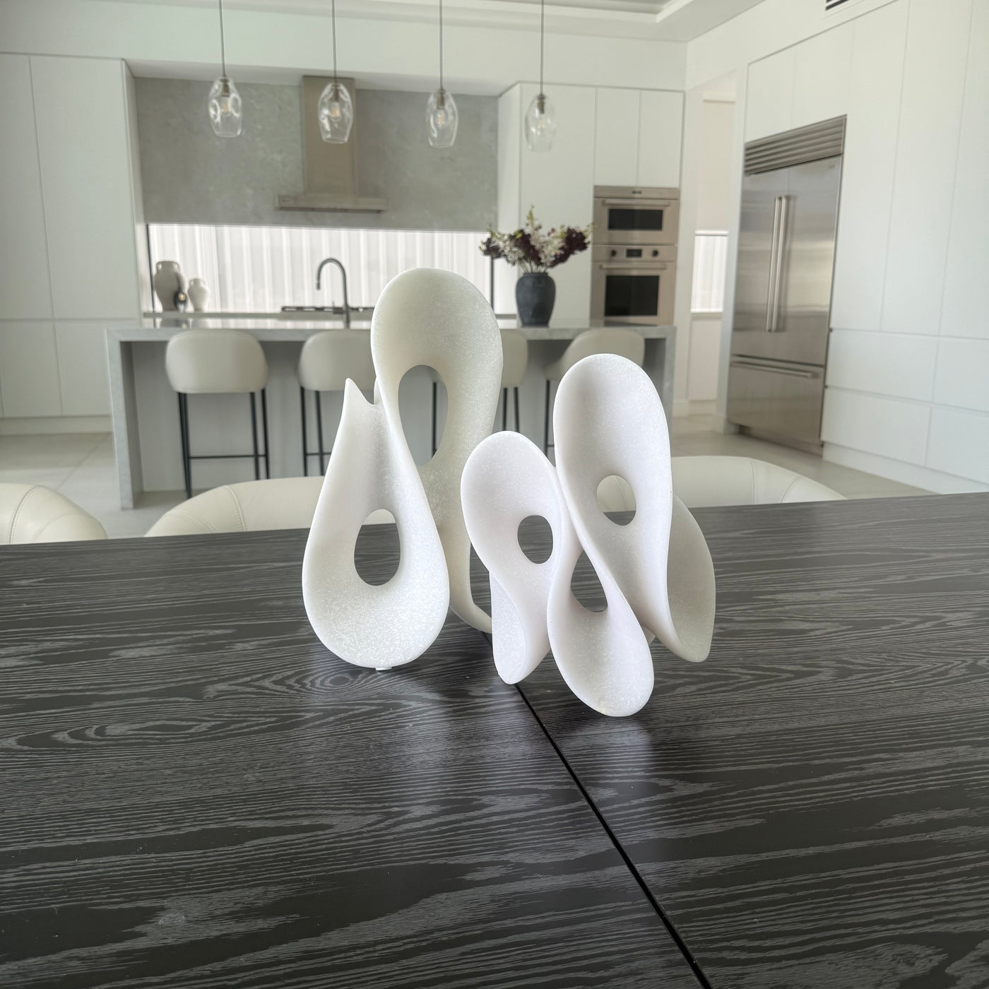 Wave white sculpture