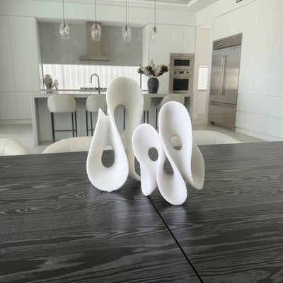 Wave white sculpture