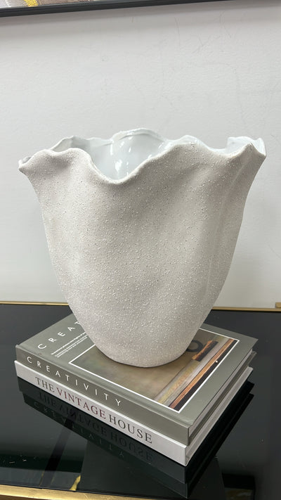 Wave stoneware vase - Luscious Homewares
