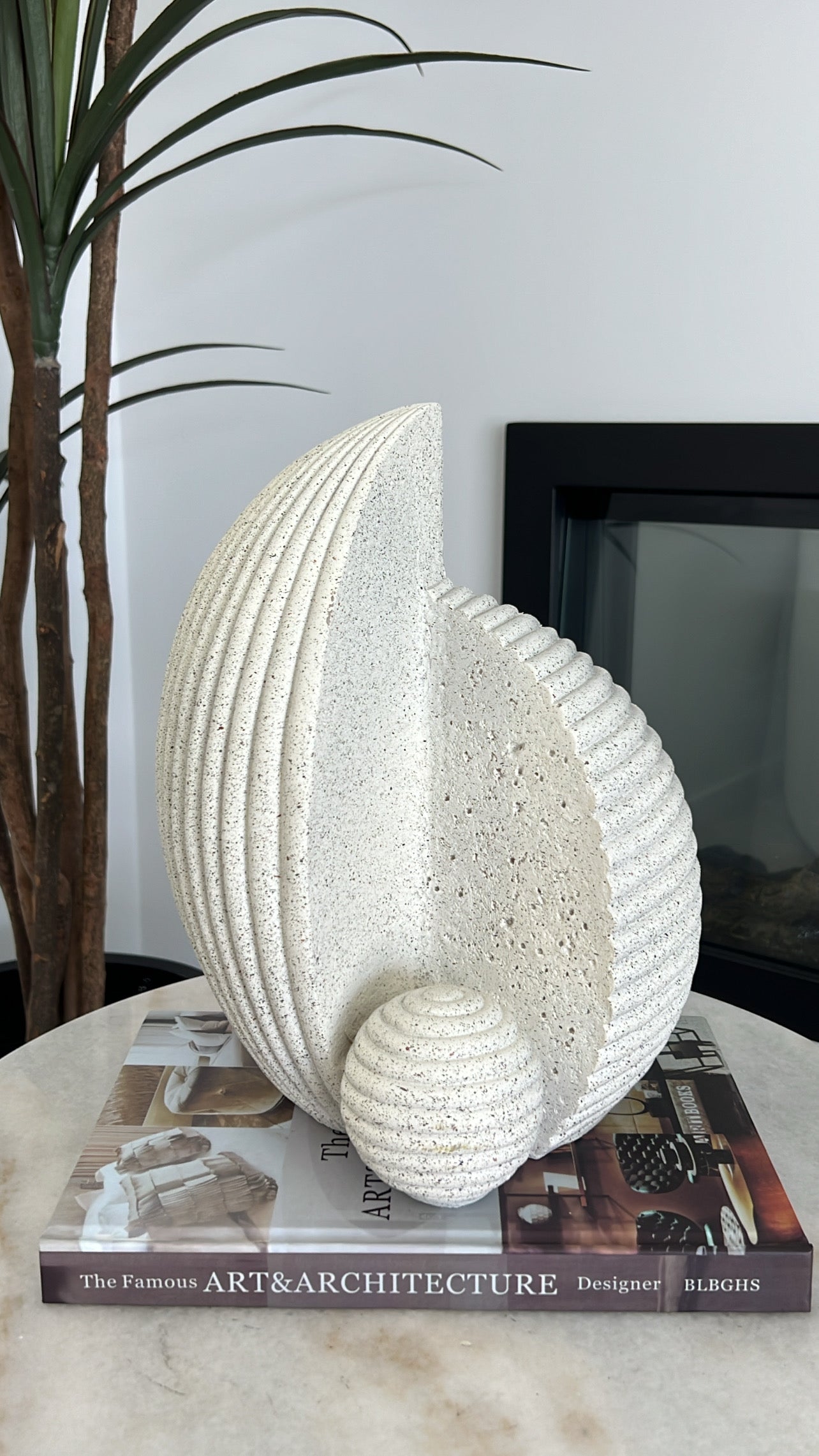nautilus sandstone sculpture stand - Luscious Homewares