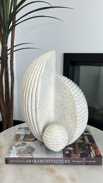 nautilus sandstone sculpture stand - Luscious Homewares