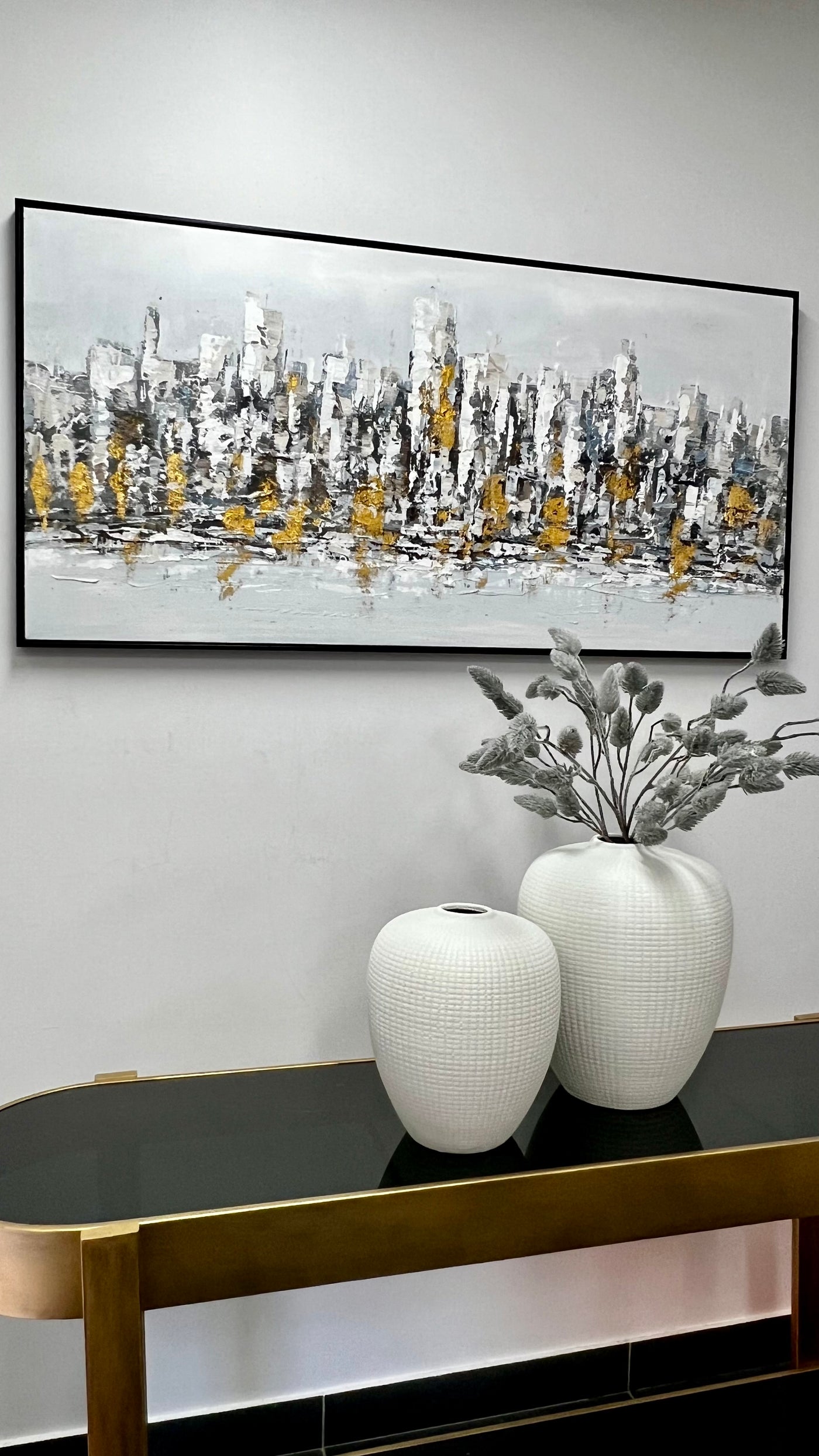 Metropolis wall art black frame - Luscious Homewares