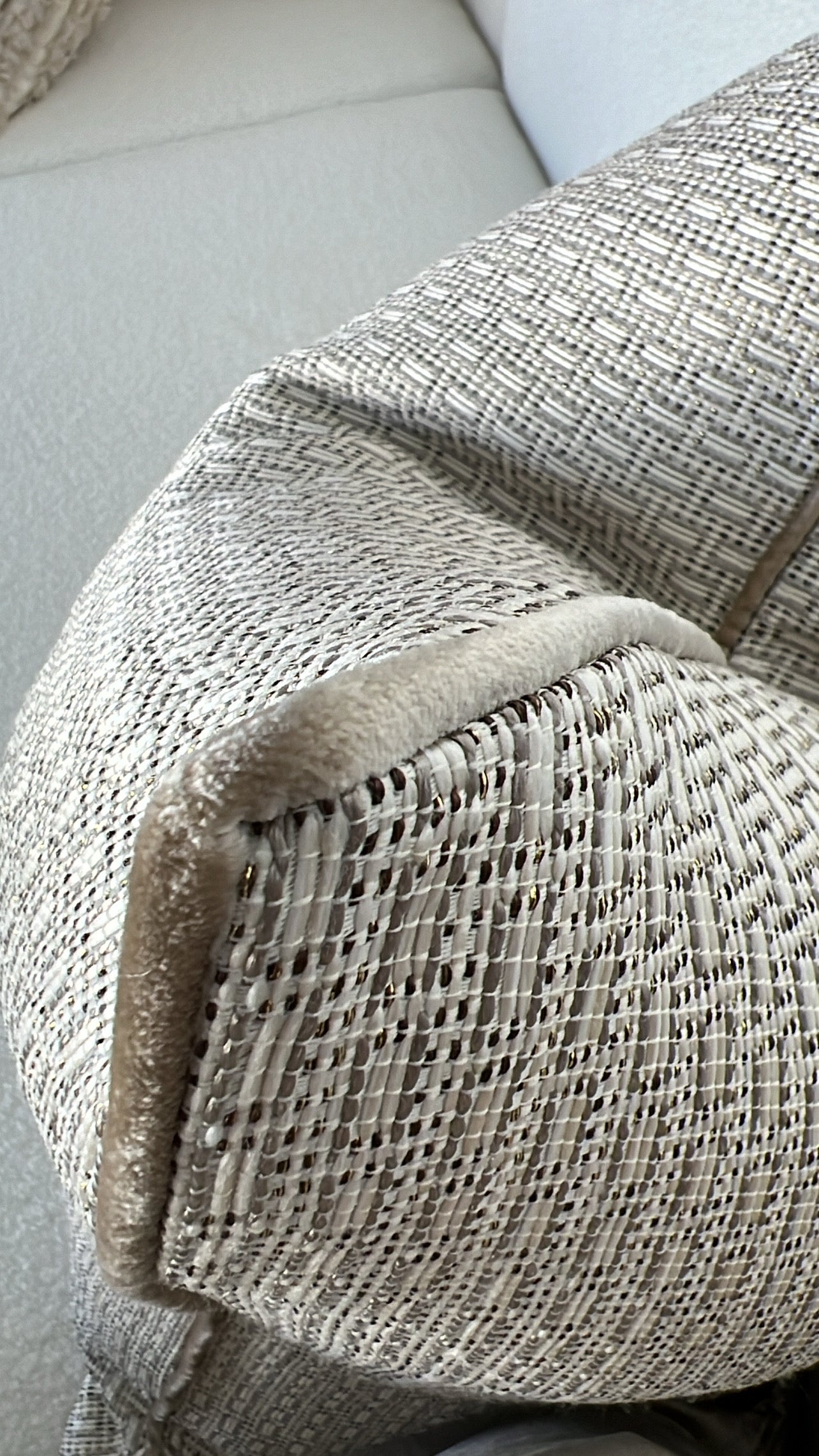 Zell champagne cushion - Luscious Homewares