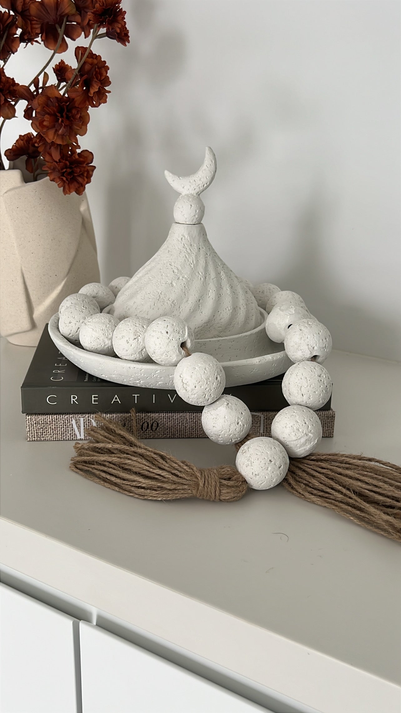 Moroccan stone ring dish + dome - Luscious Homewares
