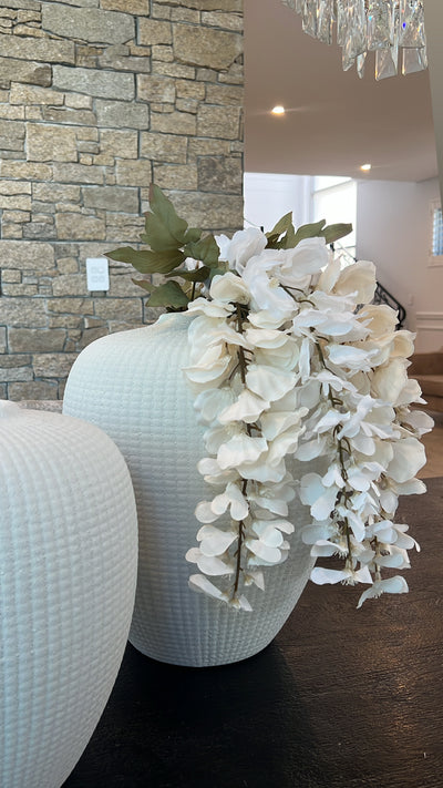 Kalena white handmade ceramic vase - Luscious Homewares
