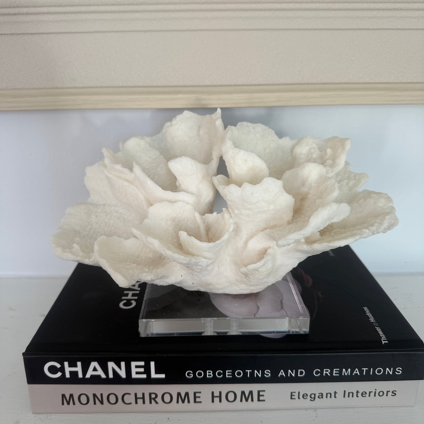Kensington coral quartz sculpture stand - Luscious Homewares