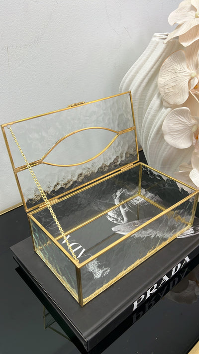 Naya gold tissue box - Luscious Homewares