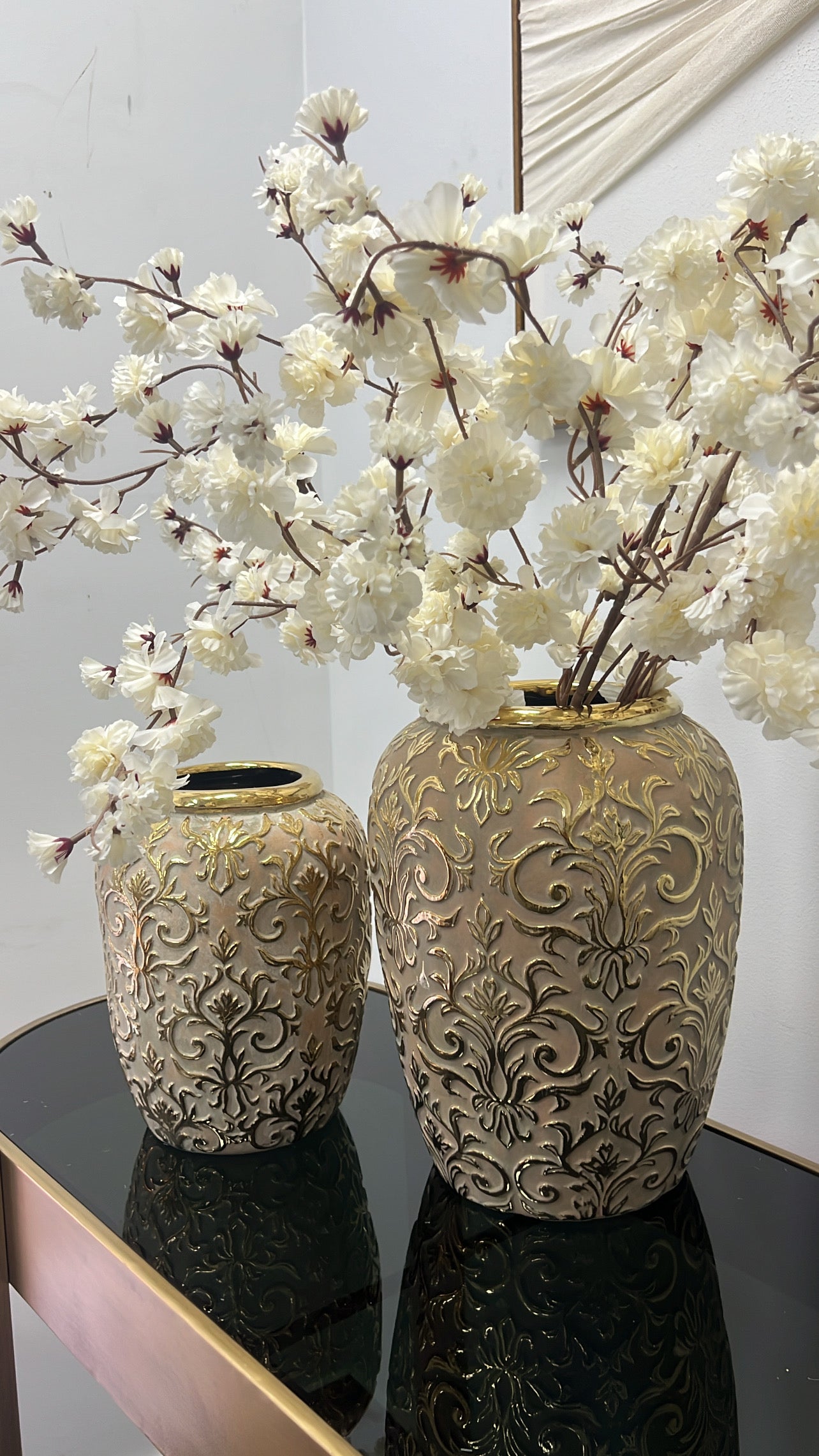 Luxe Fleur gold vase - Luscious Homewares