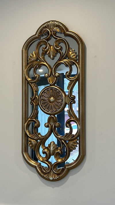 Ornate vintage handcarved oval mirror - Luscious Homewares