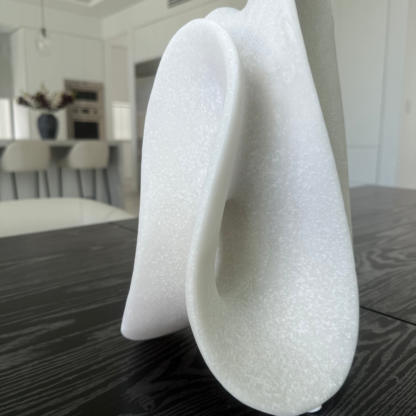 Wave white sculpture