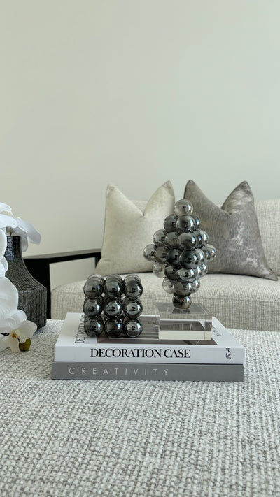 Crystal sphere sculpture - Luscious Homewares