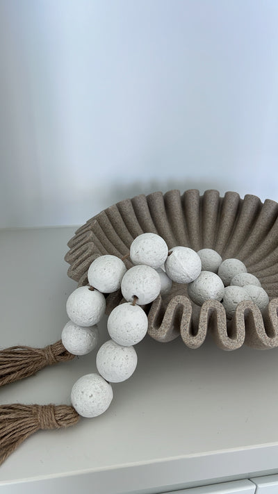 Ripple pebble marble decorative / fruit bowl - Luscious Homewares
