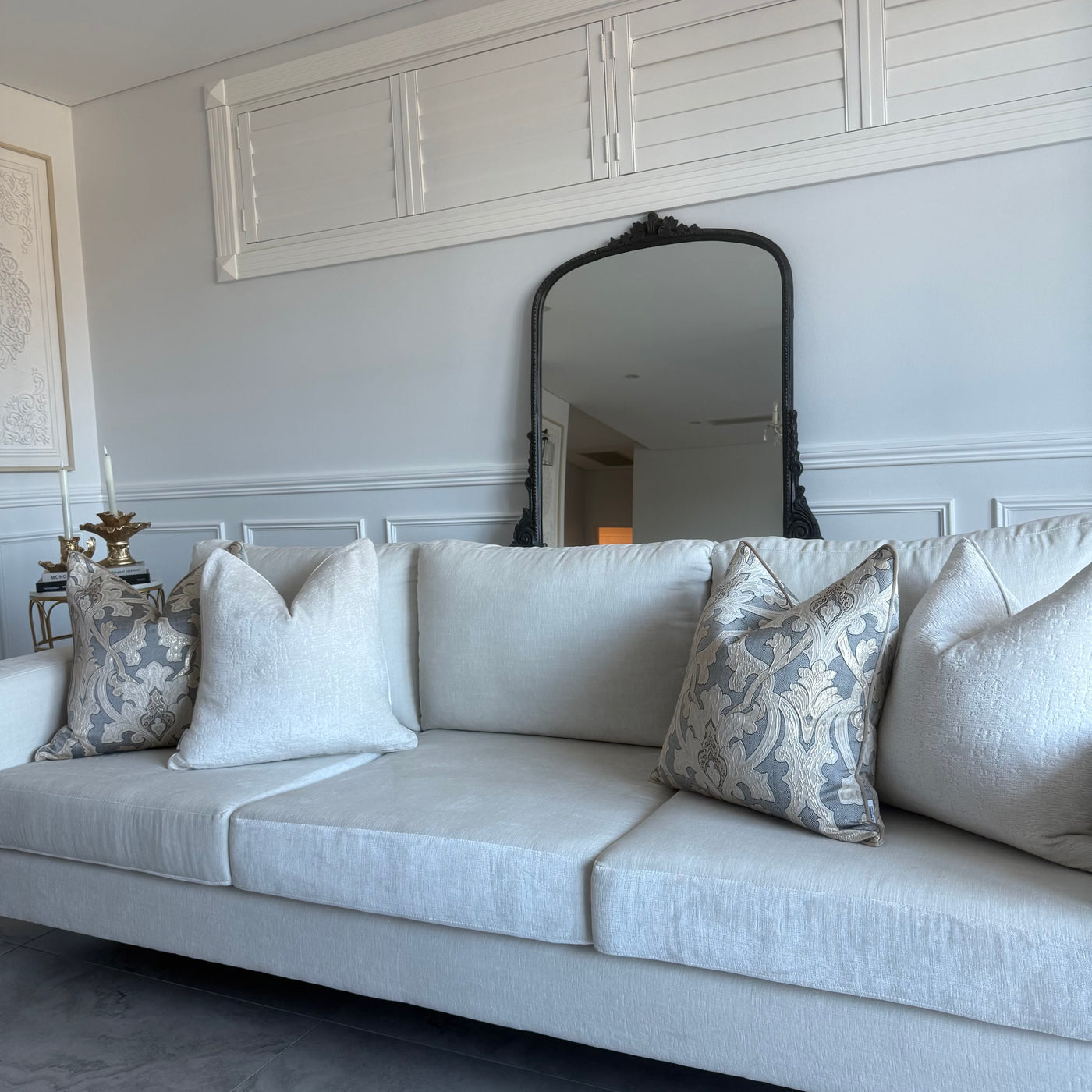 Alia gold smoked cushion