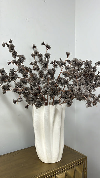 Uriah white vase - Luscious Homewares