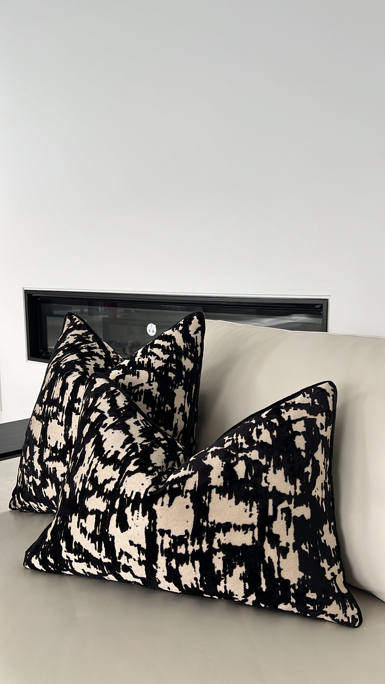 Livia black Cushion - Luscious Homewares