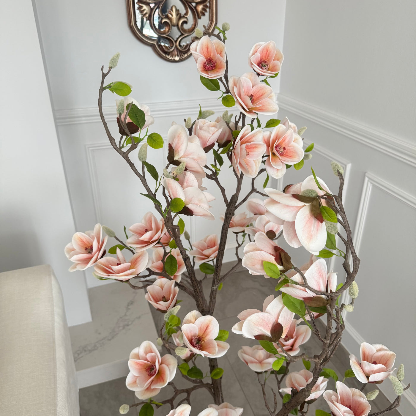 Magnolia artificial plant tree / gold pot