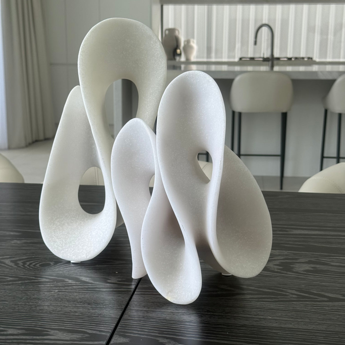Wave white sculpture