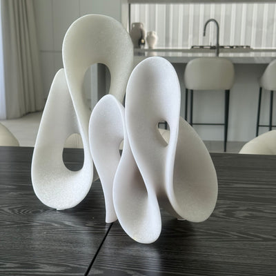Wave white sculpture