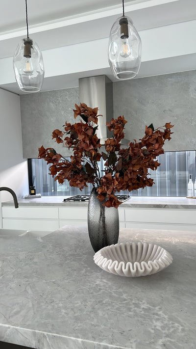 Deluge smoked textured vase - Luscious Homewares