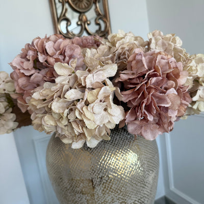 Blush Hydrangea soft touch artificial stem