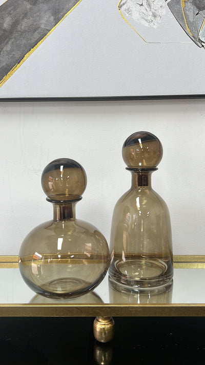 Hazel glass bottle jars - Luscious Homewares