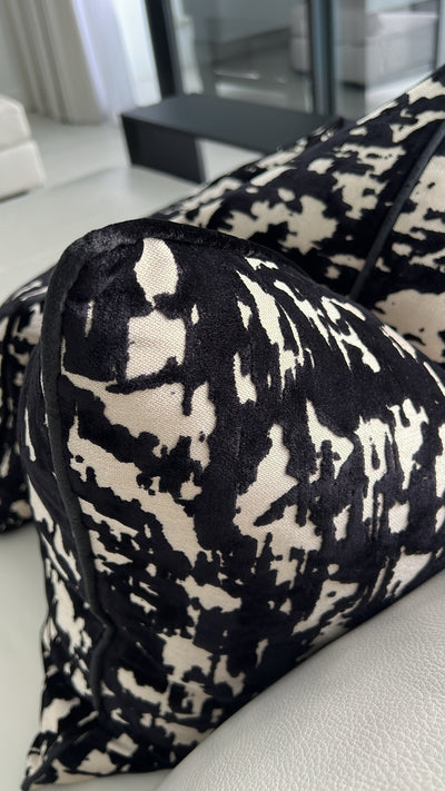 Livia black Cushion - Luscious Homewares