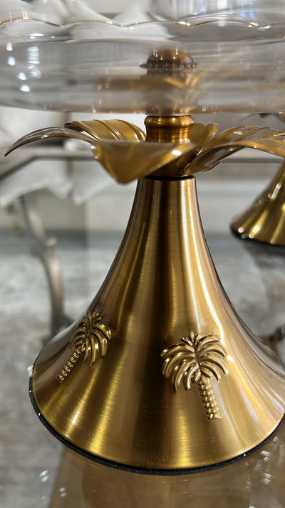 Alamir Palm stand serving cake + dome - Luscious Homewares
