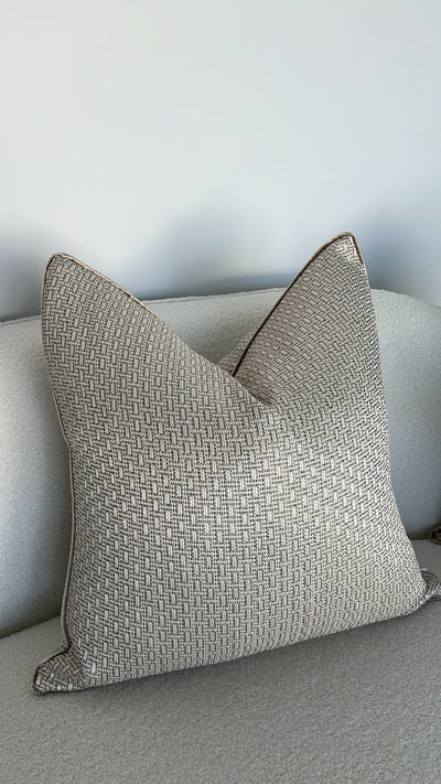 Zell champagne cushion - Luscious Homewares