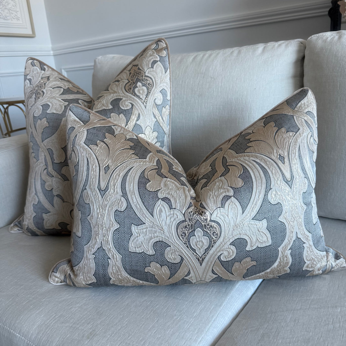 Alia gold smoked cushion