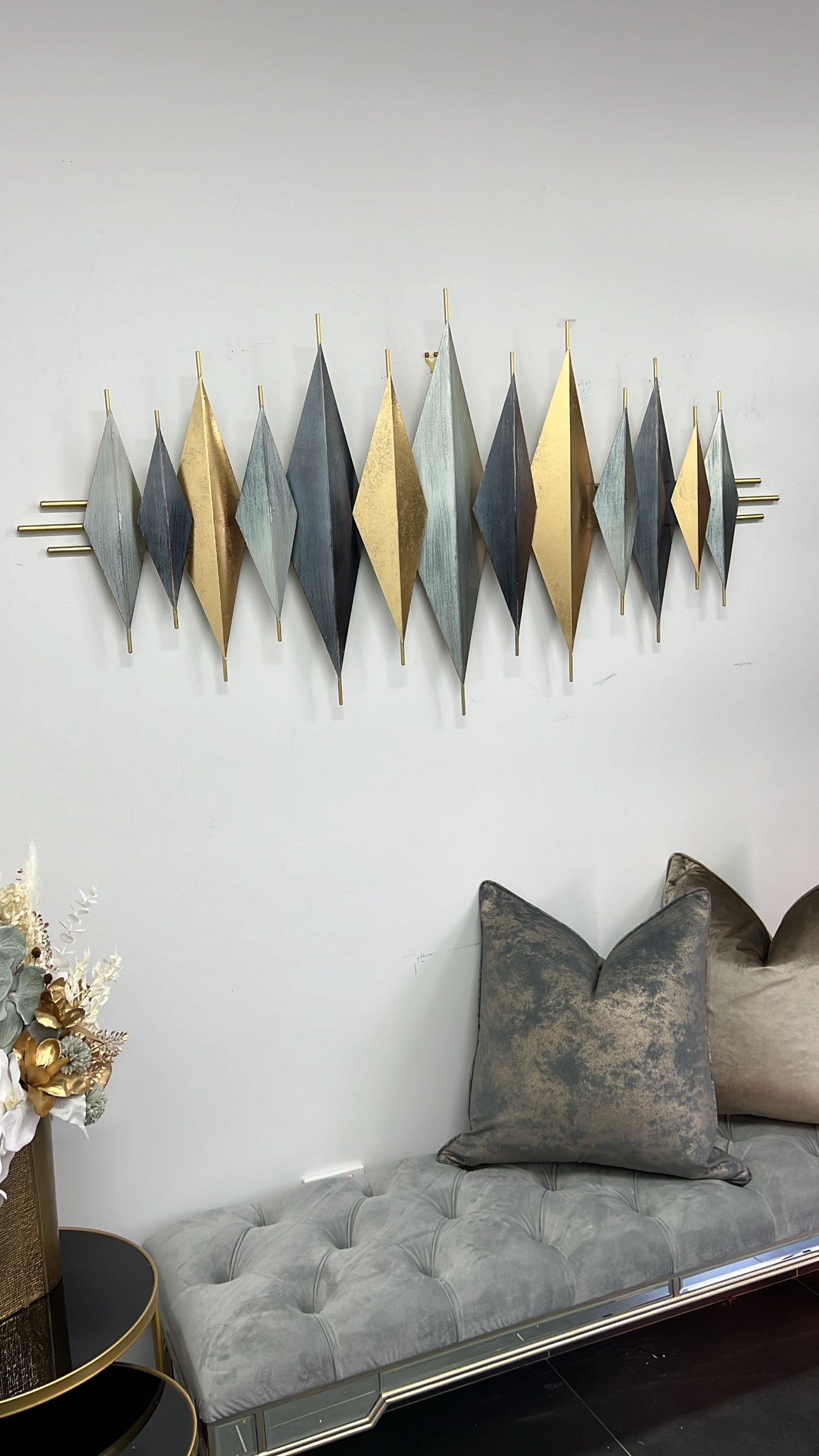 3D metal wall hanging sculpture - Luscious Homewares