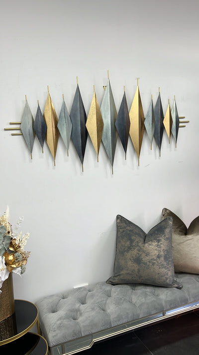 3D metal wall hanging sculpture - Luscious Homewares