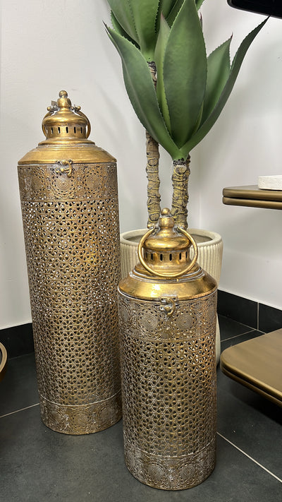 Morrocan Rustic gold Lantern - Luscious Homewares