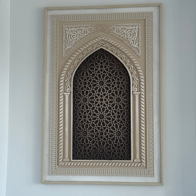 Moroccan style wall frame stone effect