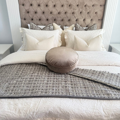 Dante taupe throw 140x220cm