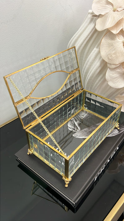 Porcha Gold tissue box - Luscious Homewares