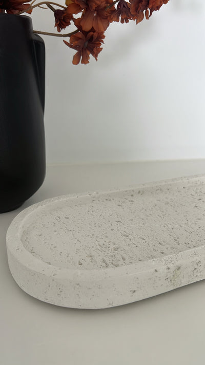Stone oval tray - Luscious Homewares