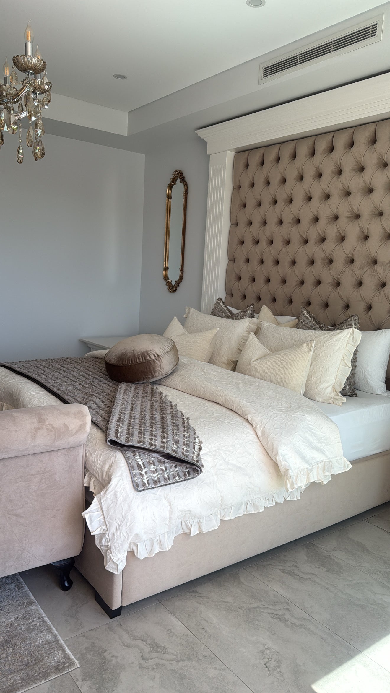 Dante taupe throw 140x220cm