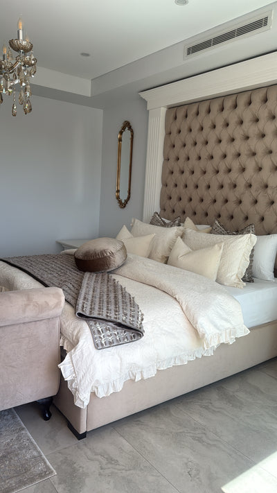 Dante taupe throw 140x220cm