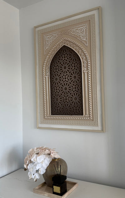 Moroccan style wall frame stone effect