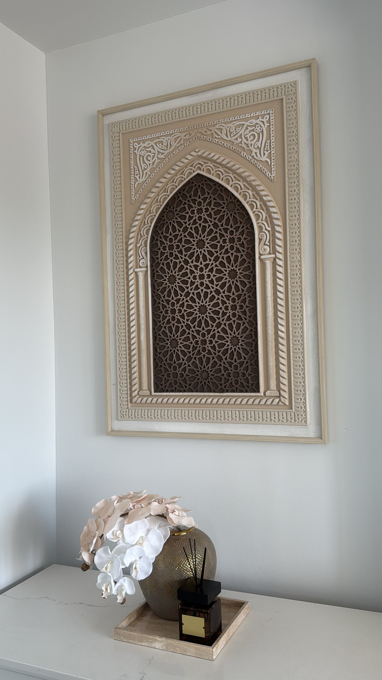 Moroccan style wall frame stone effect
