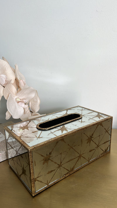 Starlight mirrored Tissue Box - Luscious Homewares