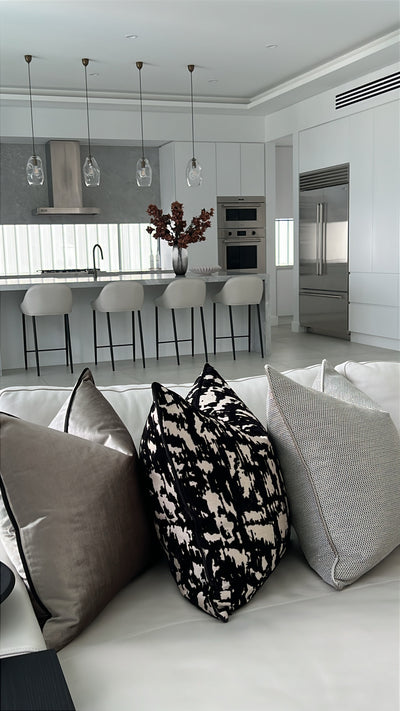 Livia black Cushion - Luscious Homewares