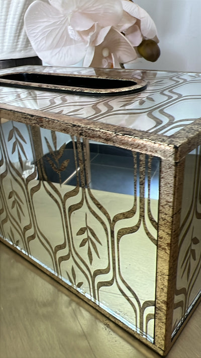 Nova mirrored Tissue Box - Luscious Homewares